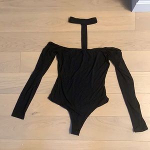 Bodysuit w/ Choker Neck